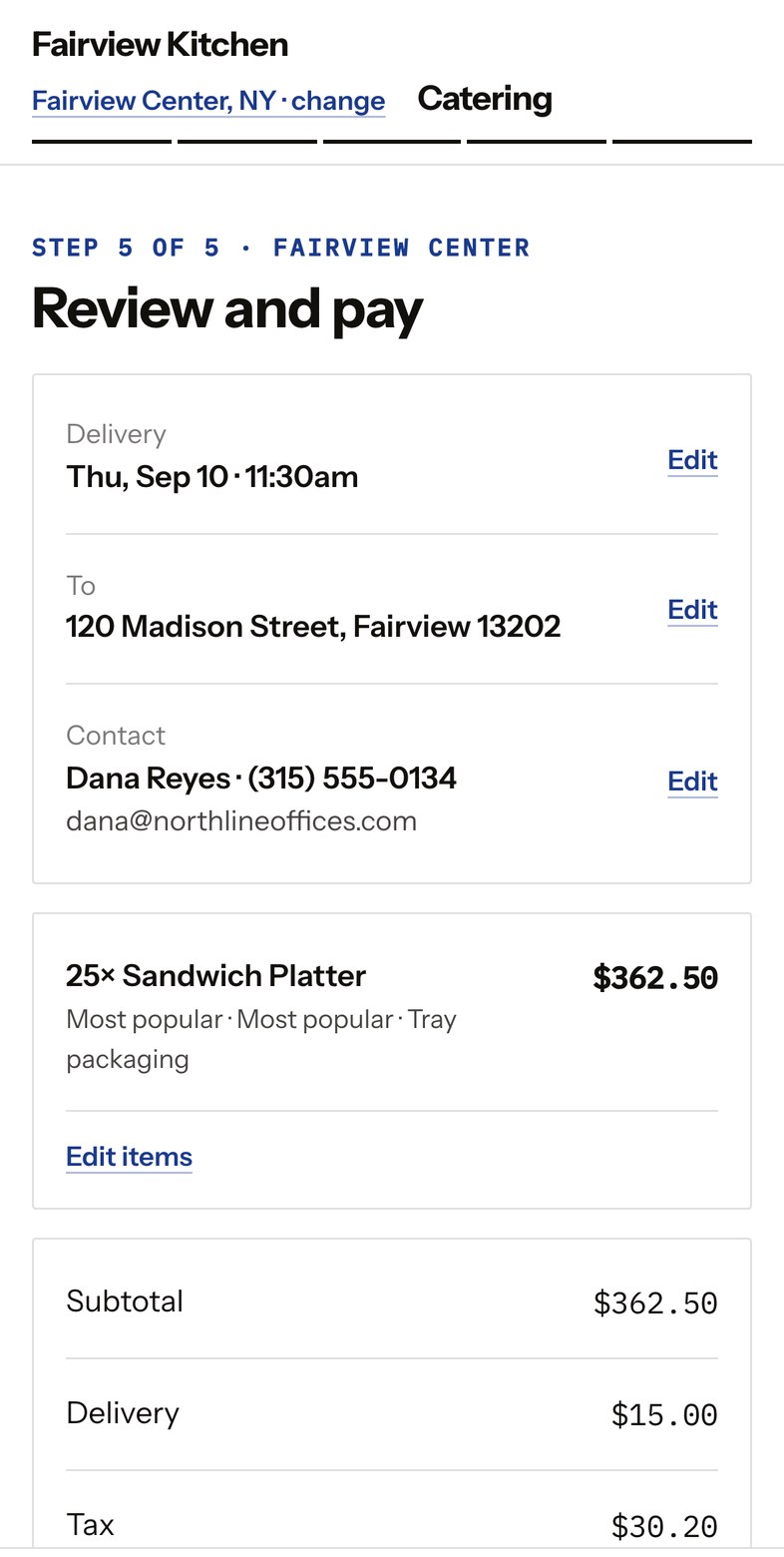 Review and pay
